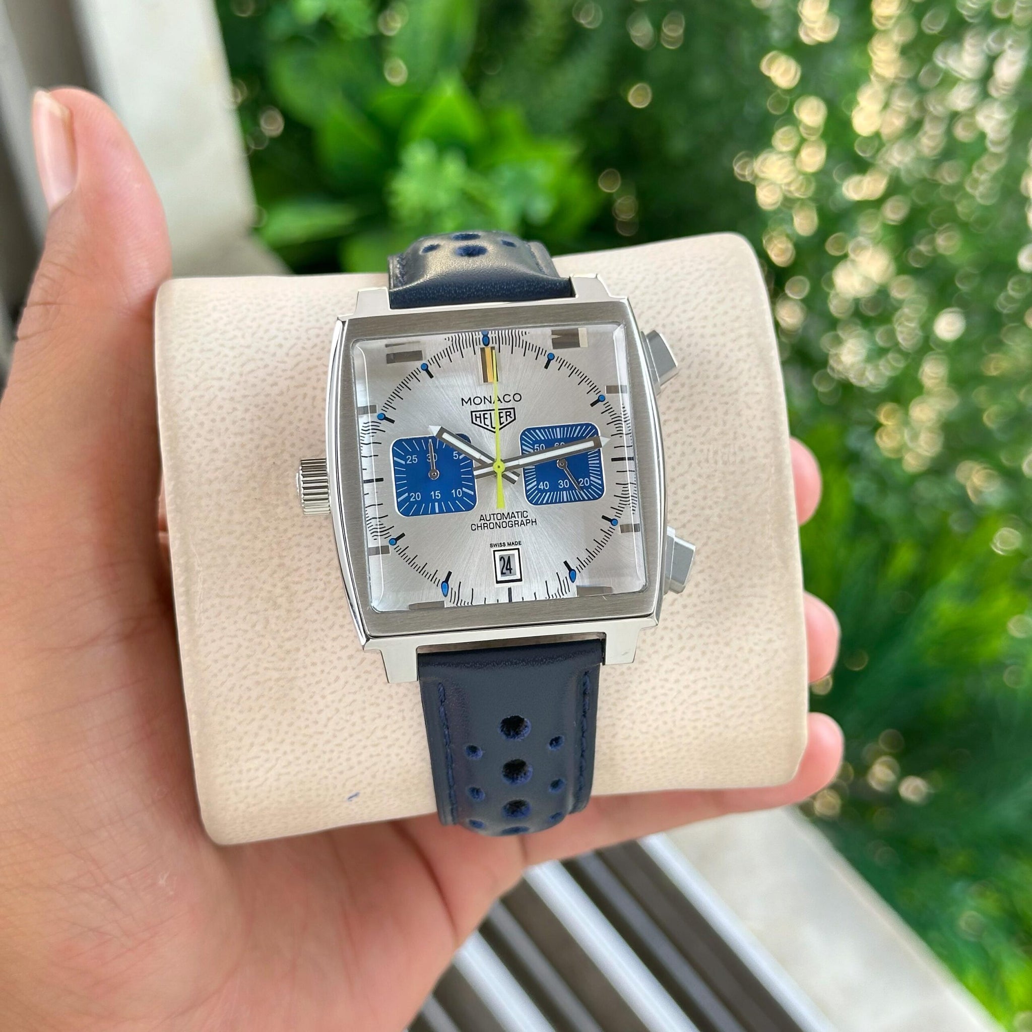 Tag Heuer Monaco Blue &amp; White Chronograph