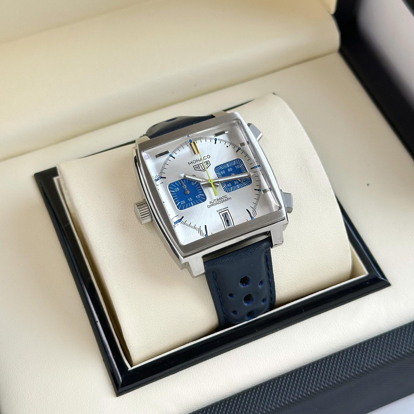 Tag Heuer Monaco Blue &amp; White Chronograph
