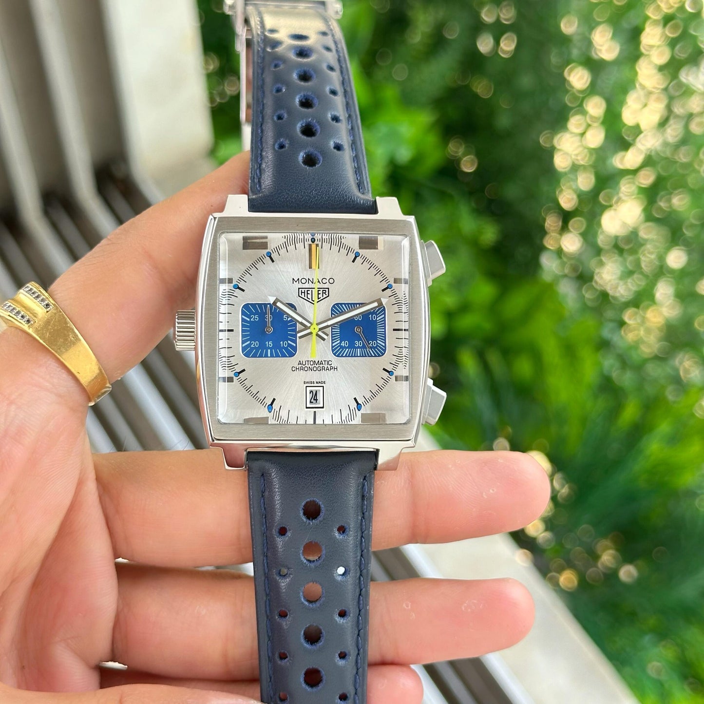 Tag Heuer Monaco Blue &amp; White Chronograph