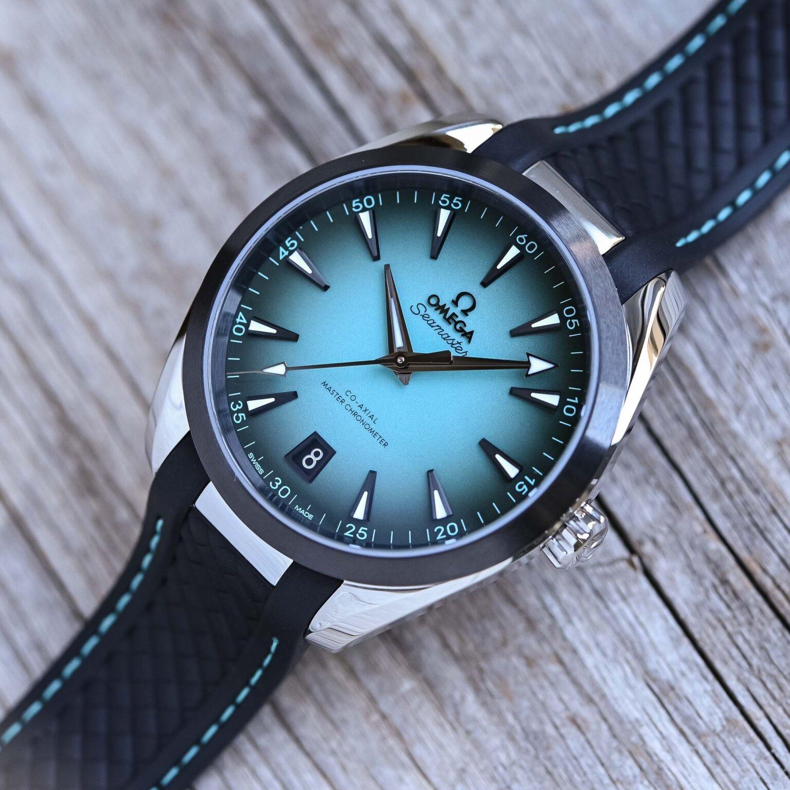 Omega Seamaster Blue Aqua Terra Open Heart