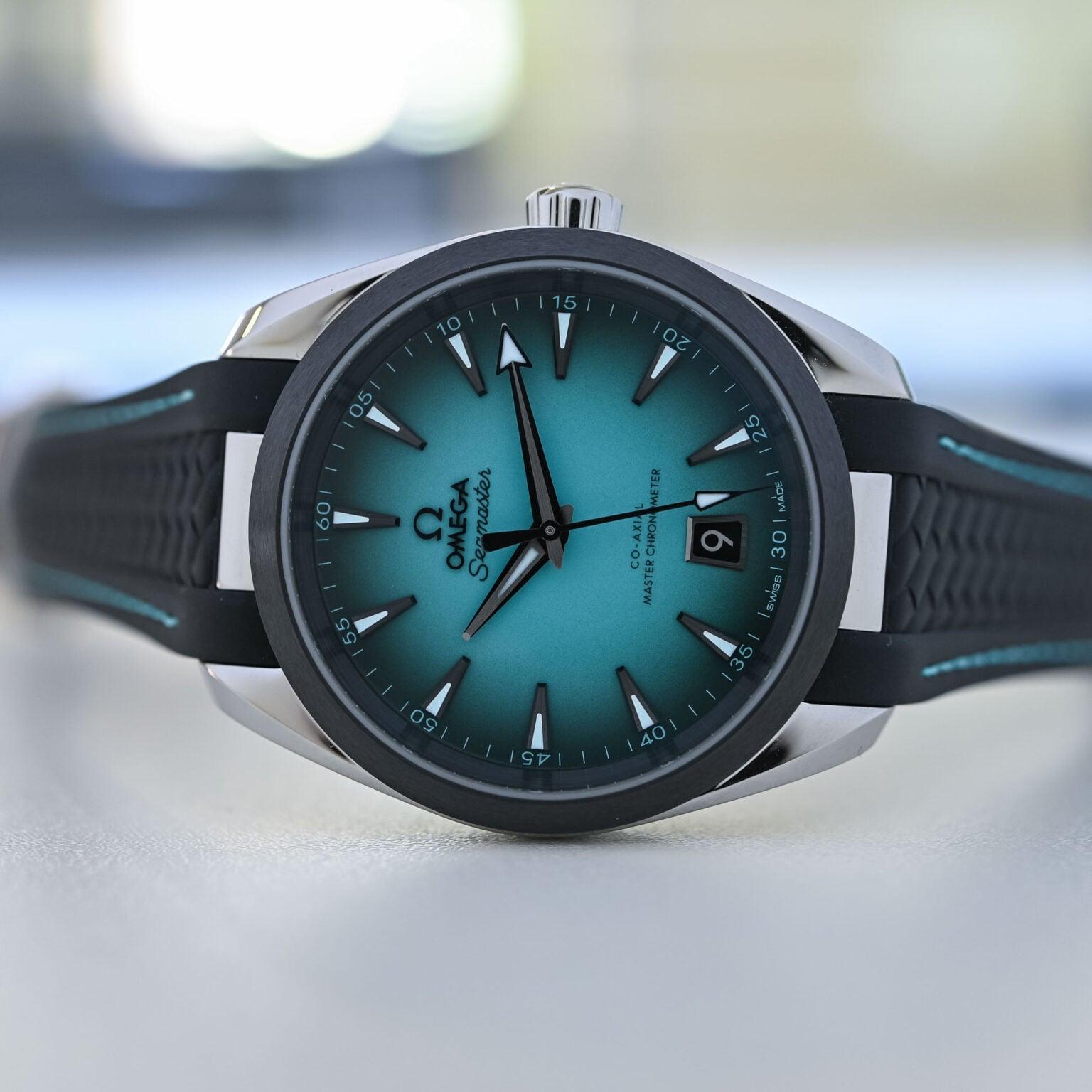 Omega Seamaster Blue Aqua Terra Open Heart