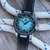 Omega Seamaster Blue Aqua Terra Open Heart