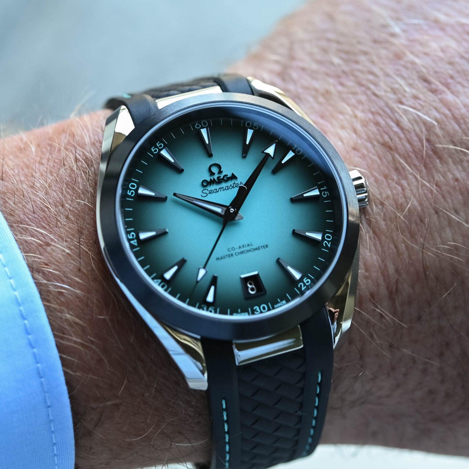 Omega Seamaster Blue Aqua Terra Open Heart