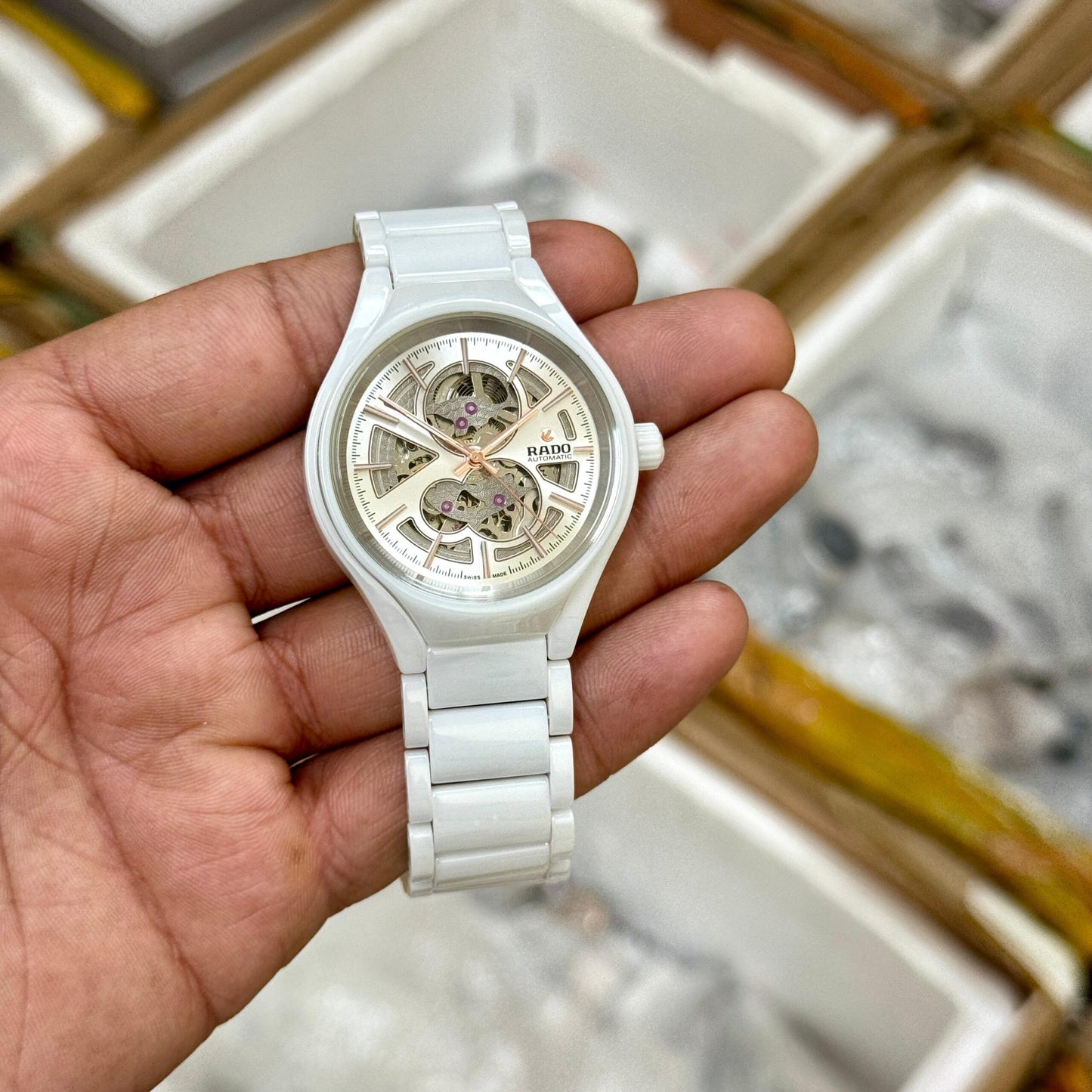 Rado Automatic Open Heart White Ceramic