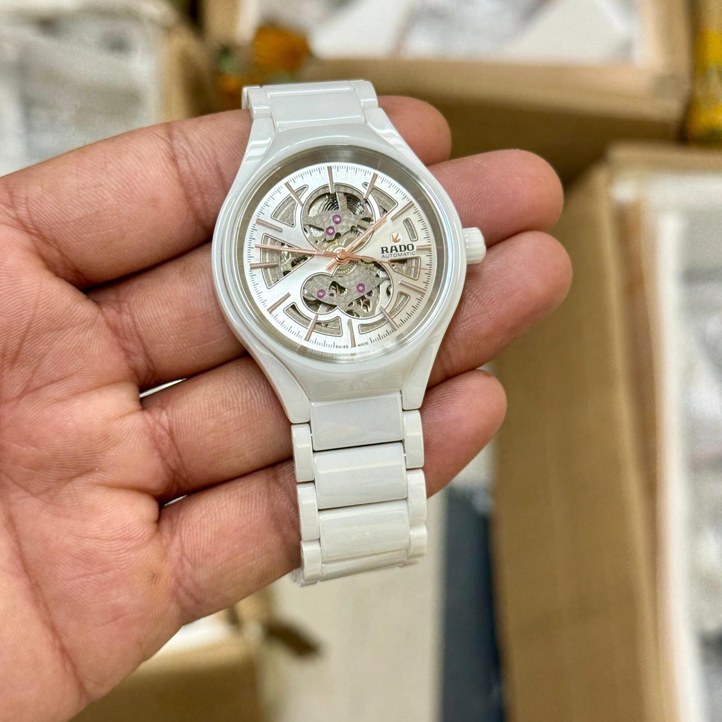 Rado Automatic Open Heart White Ceramic