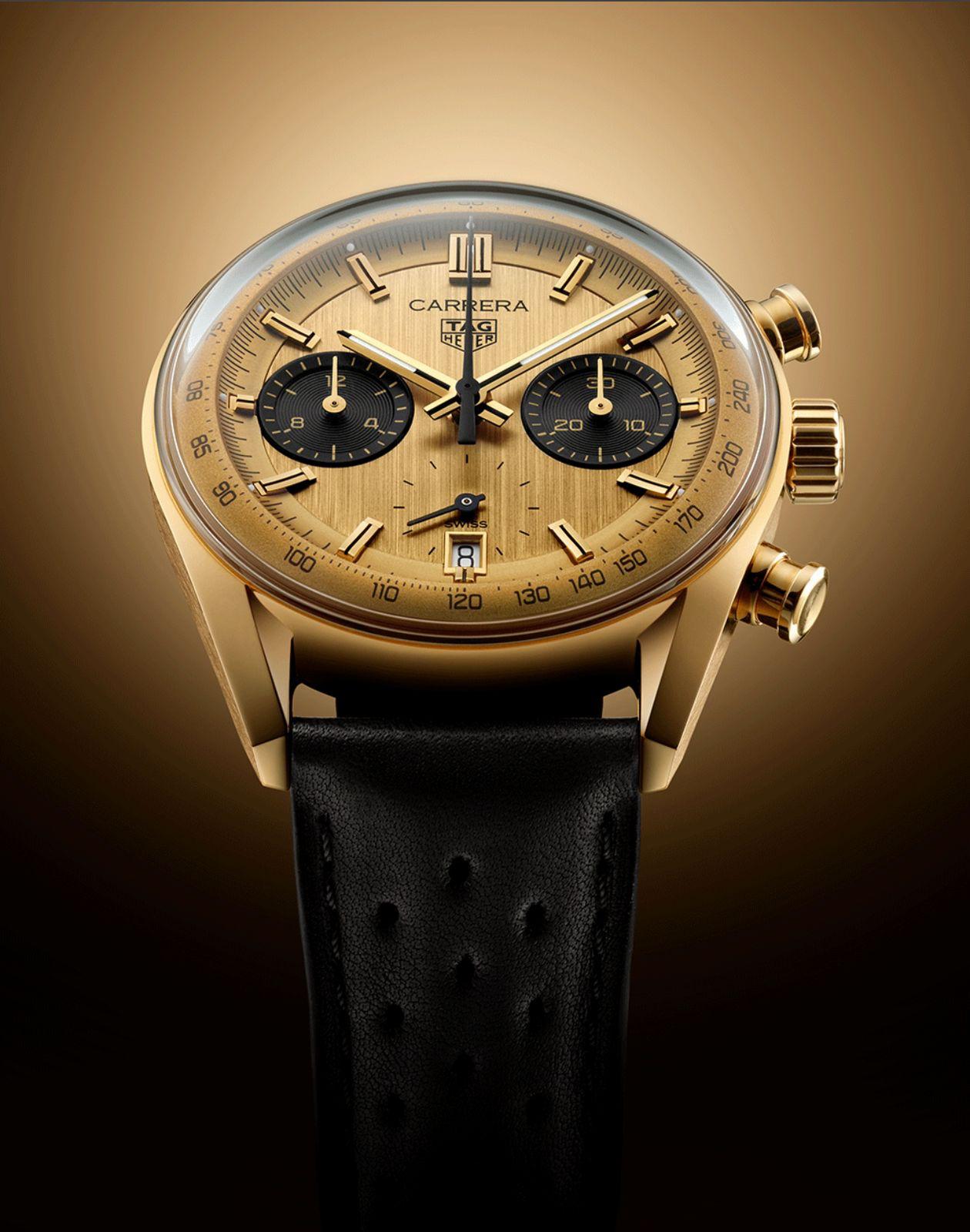 Tag Heuer Carrera Yellow Dial Chronograph