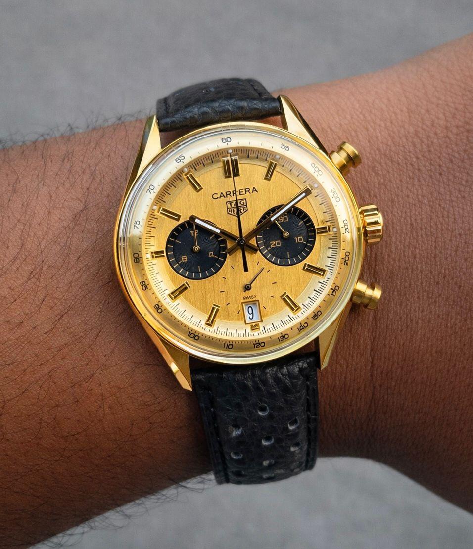 Tag Heuer Carrera Yellow Dial Chronograph