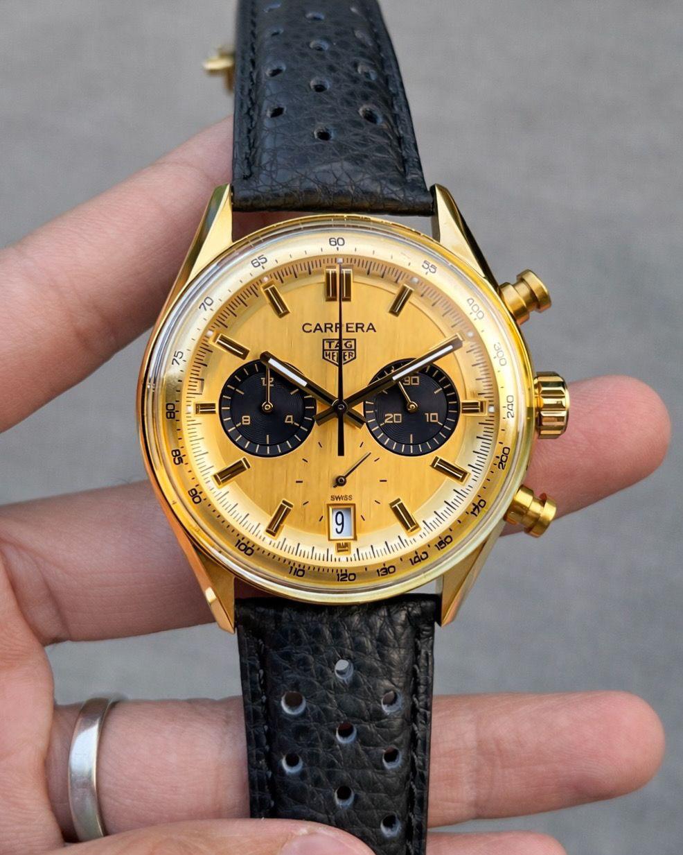 Tag Heuer Carrera Yellow Dial Chronograph