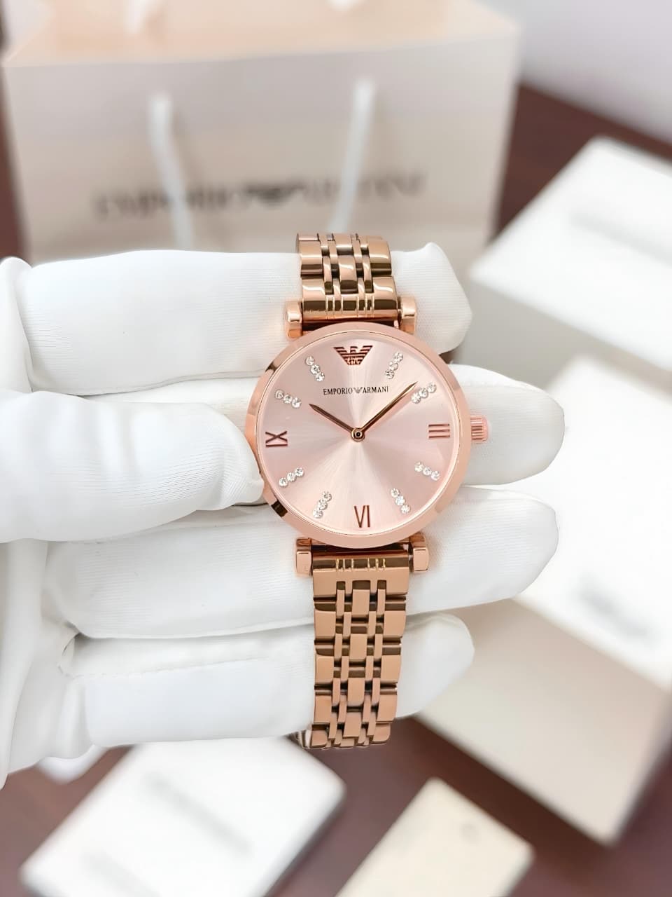 Emporio Armani Slim Rose Gold Analog