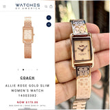 Coach Allie Slim Rectangular Rose Gold Dial