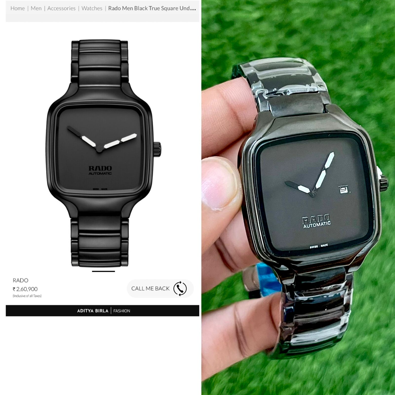 Rado True Square Black Edition