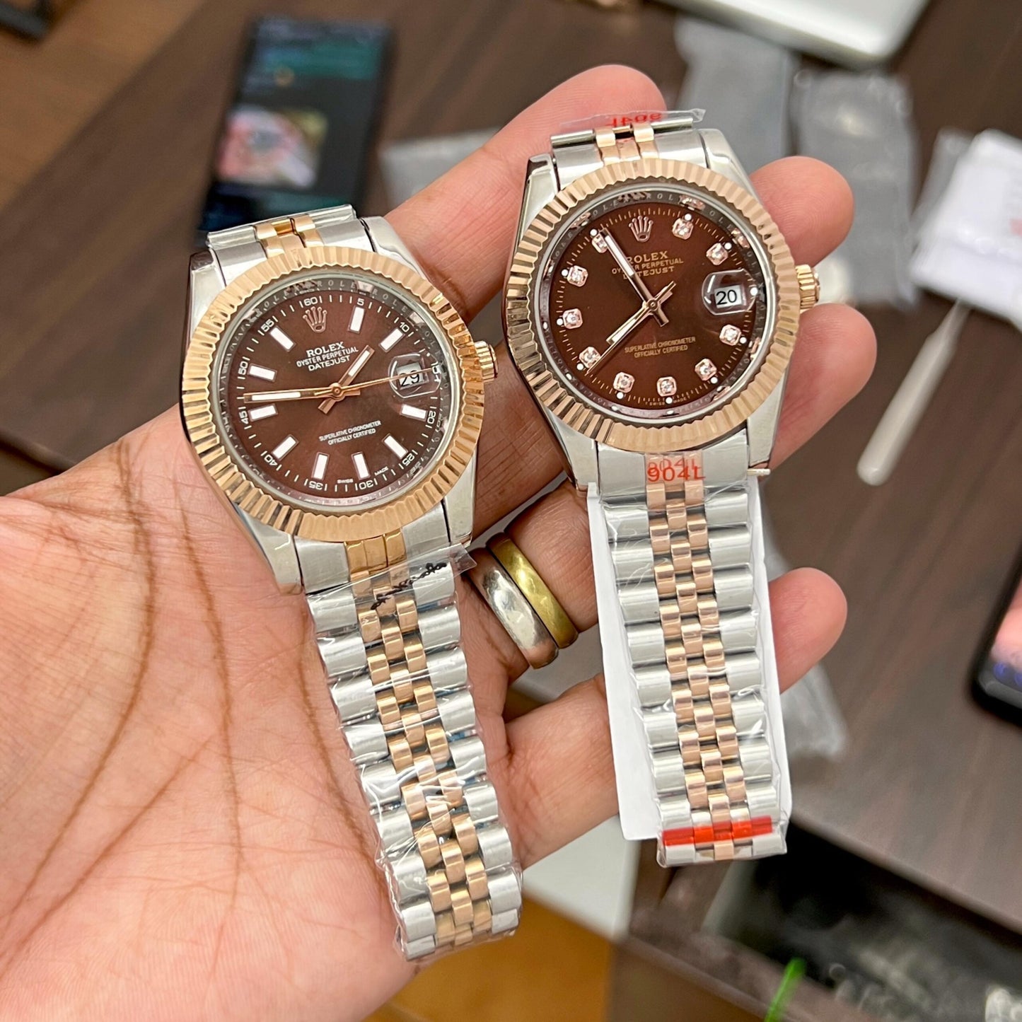 Rolex Oyster Perpetual Datejust Brown Dial