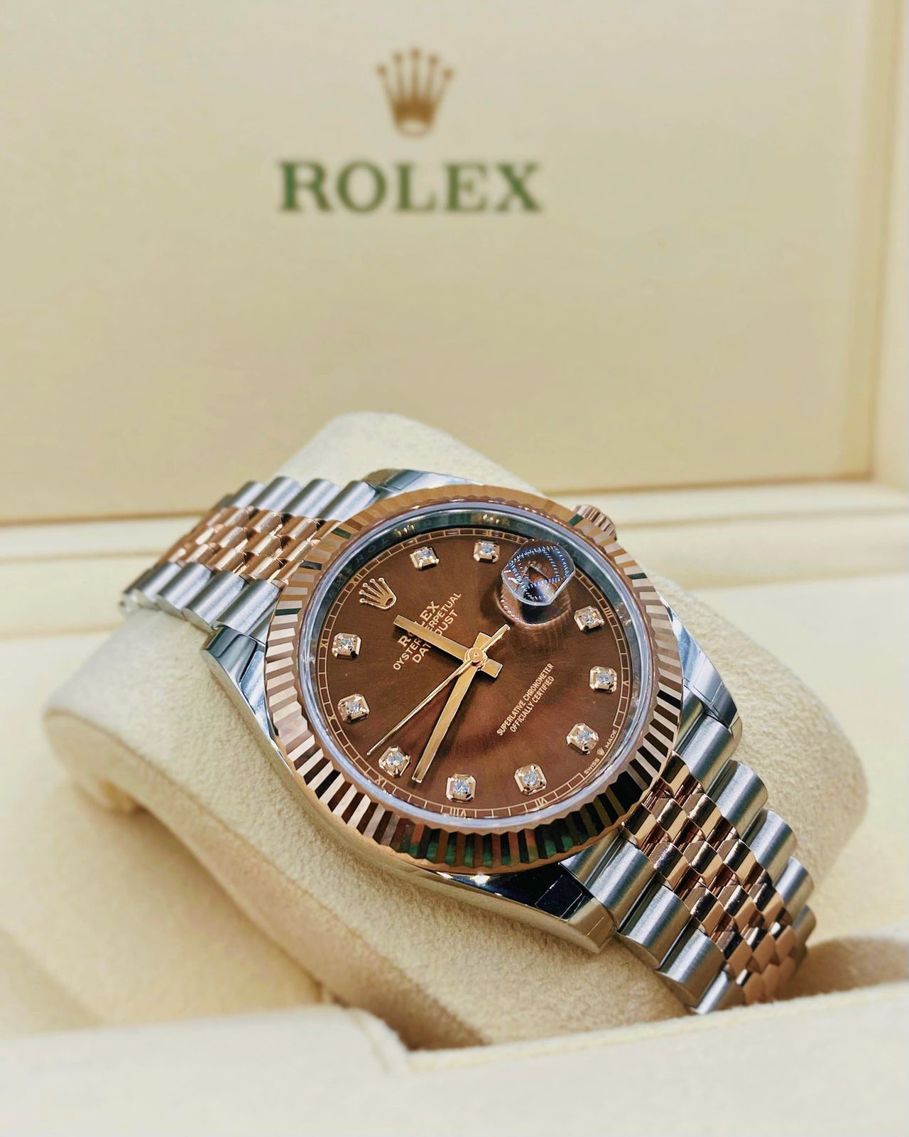 Rolex Oyster Perpetual Datejust Brown Dial