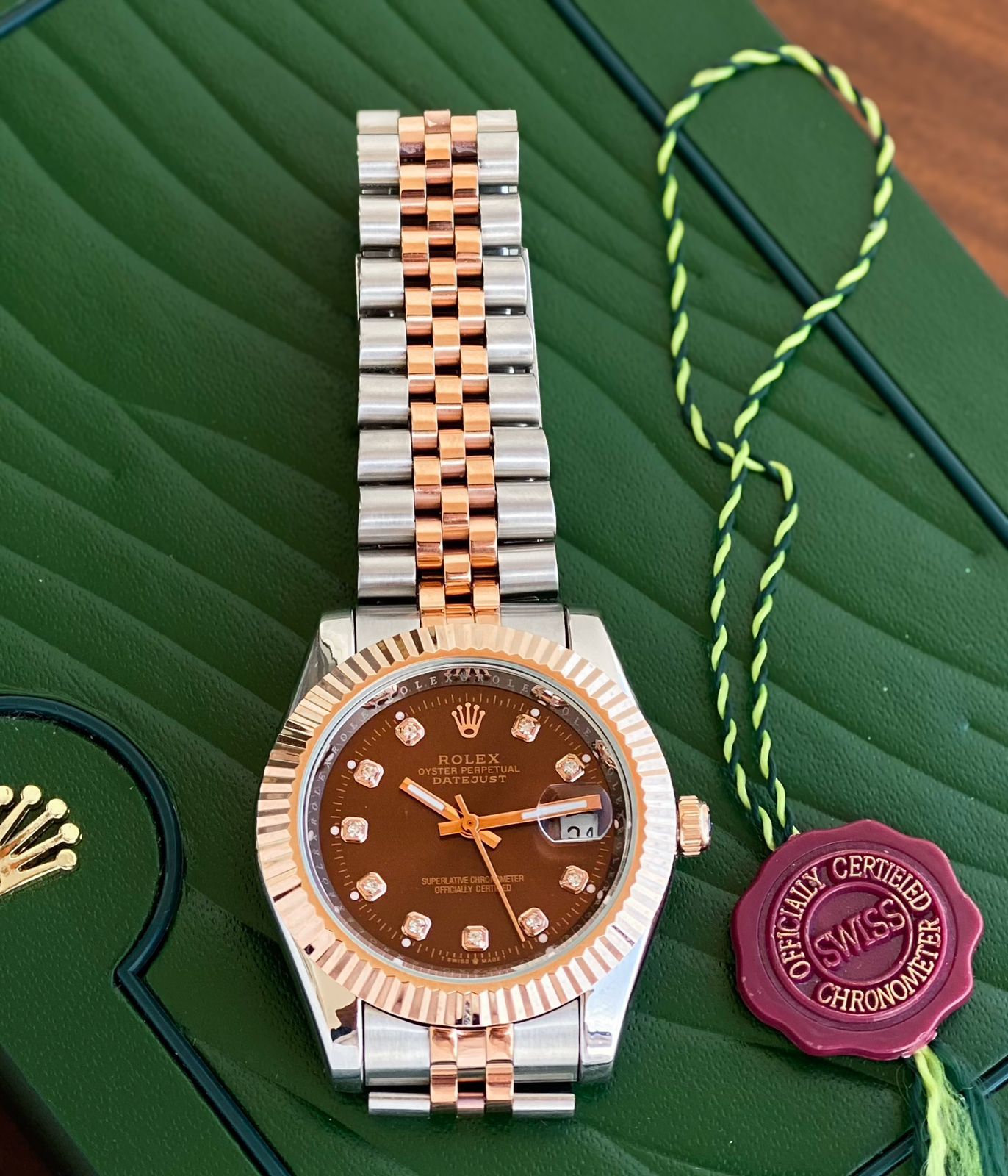 Rolex Oyster Perpetual Datejust Brown Dial