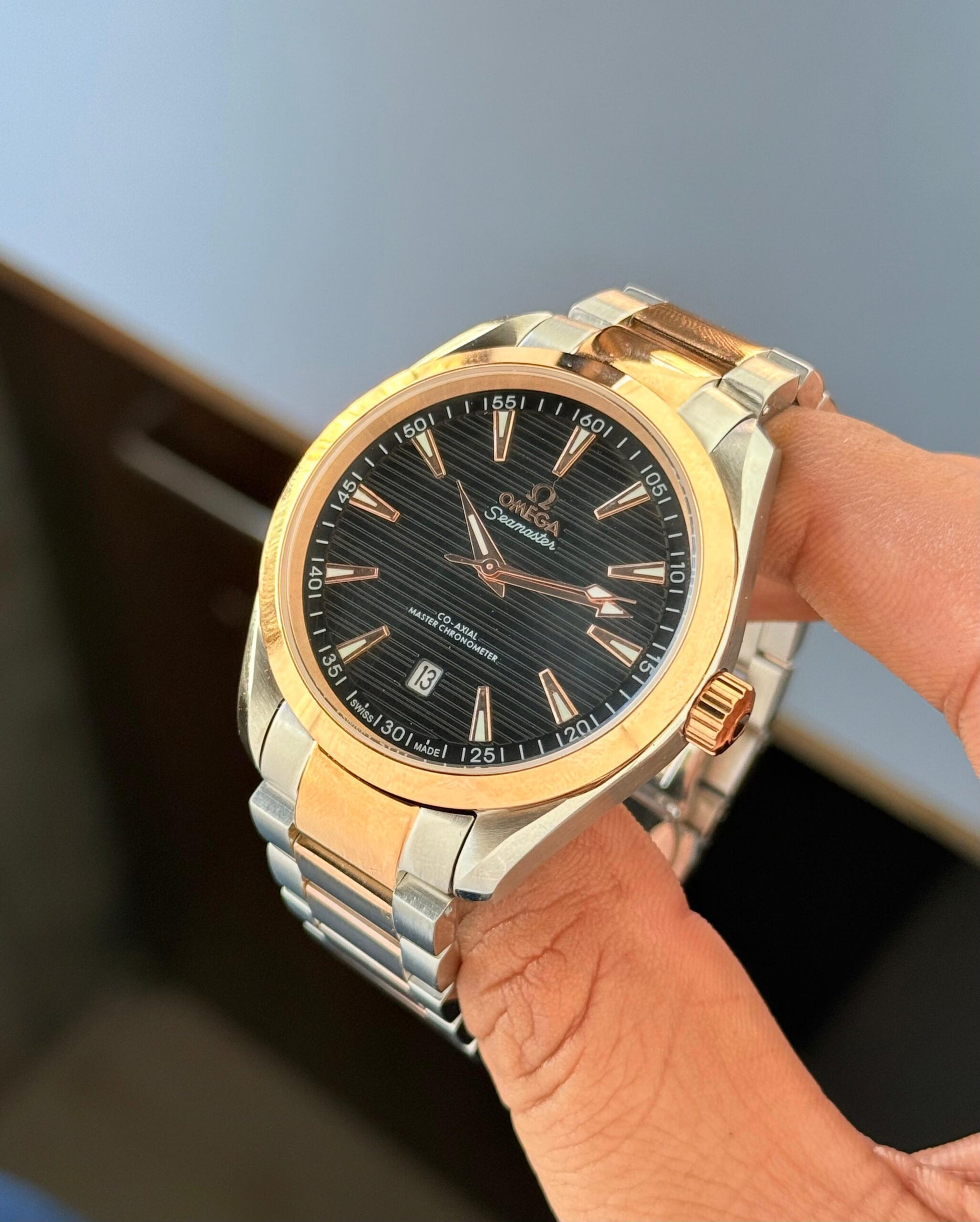 Omega Seamaster Black Dial Aqua Terra Automatic