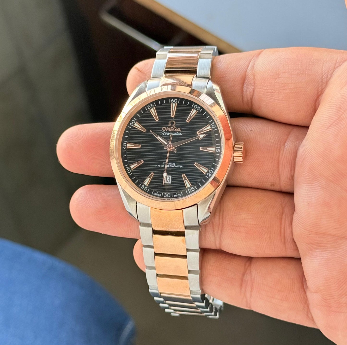 Omega Seamaster Black Dial Aqua Terra Automatic