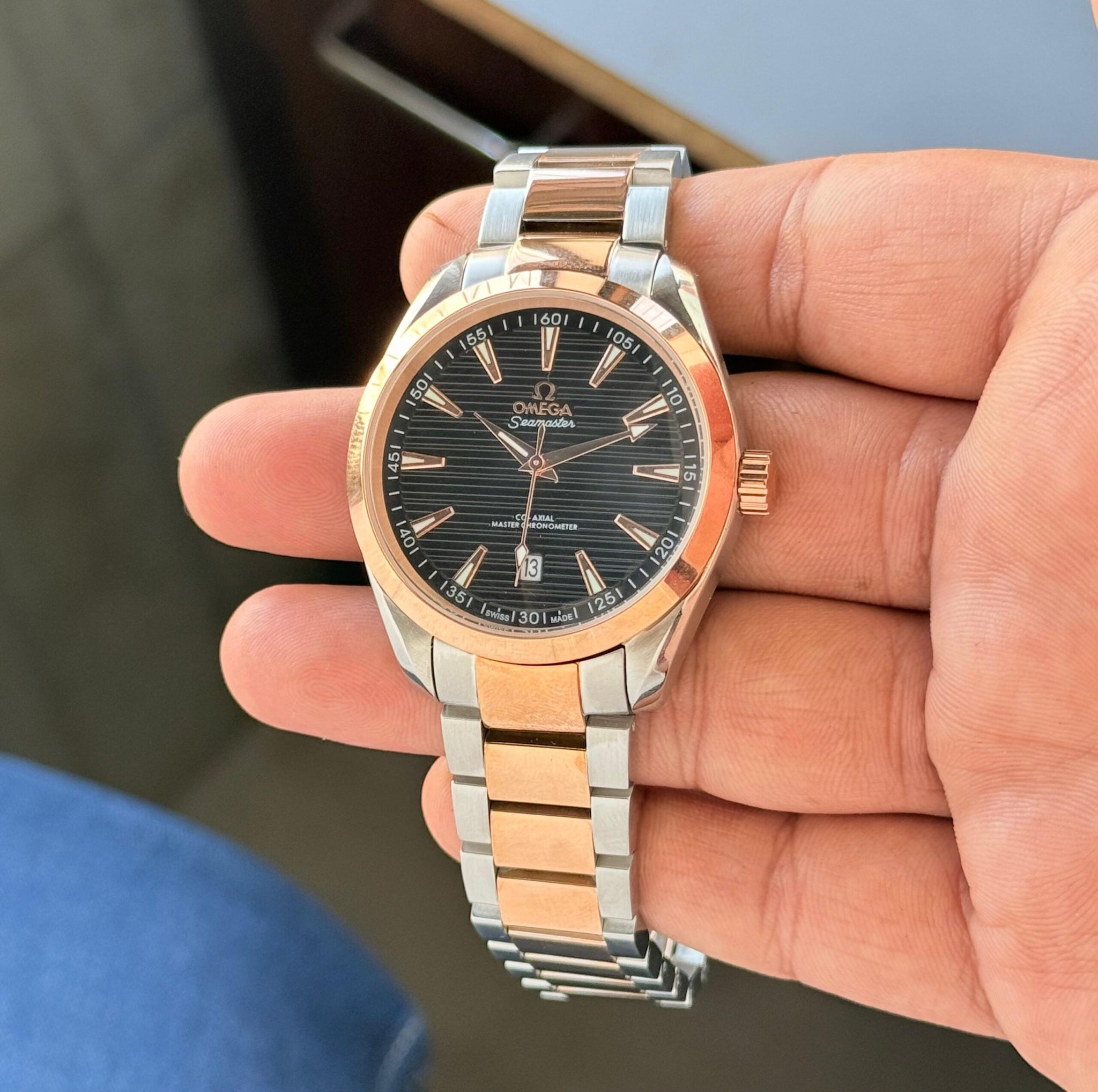 Omega Seamaster Black Dial Aqua Terra Automatic