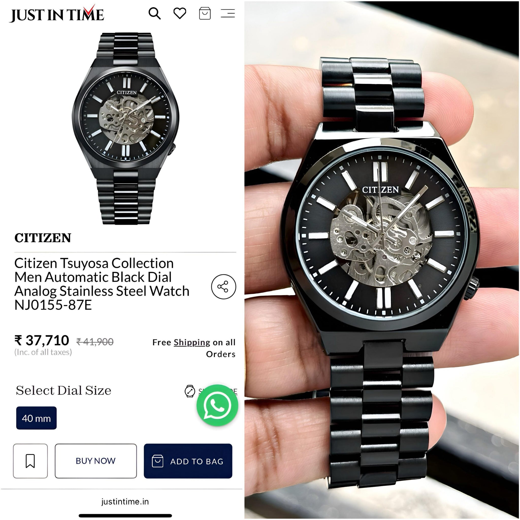 Citizen Tsuyosa Automatic Open Heart