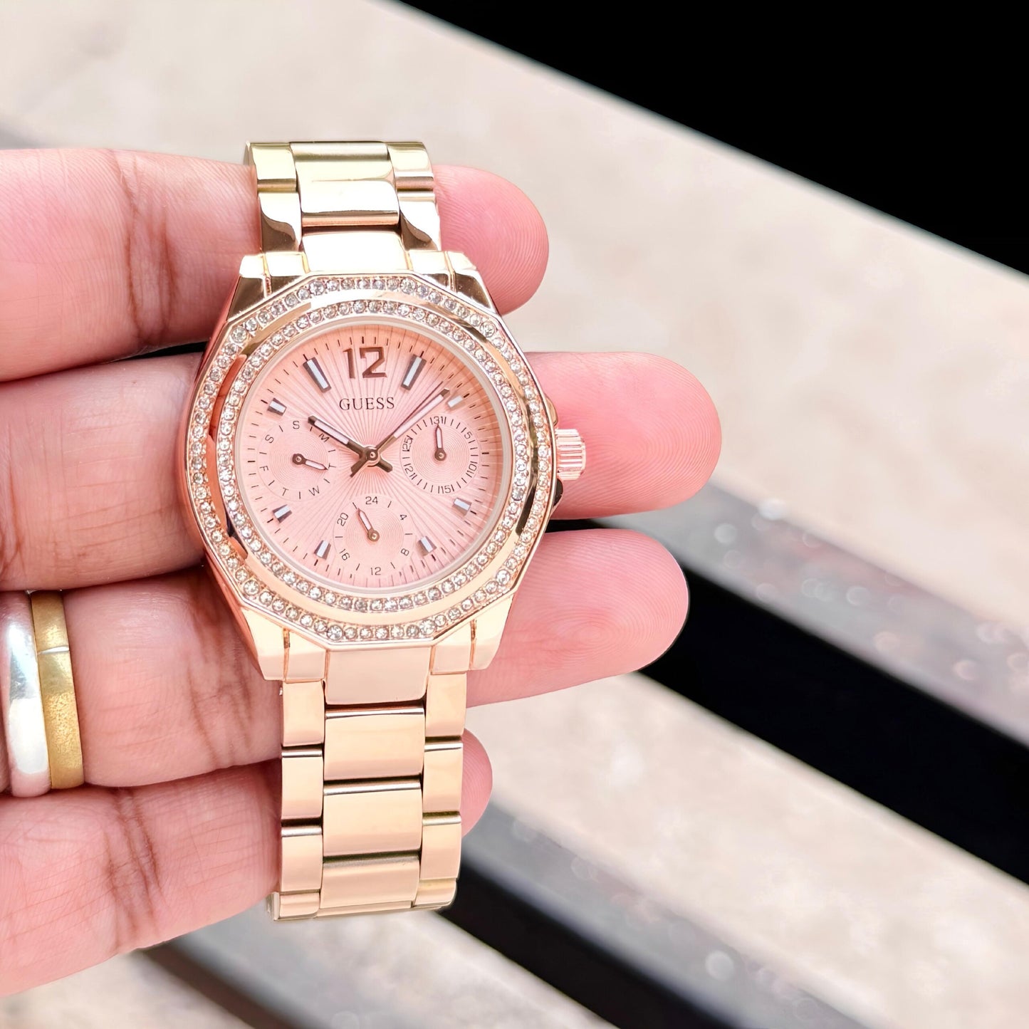 Guess Bryant Blush Pink Dial