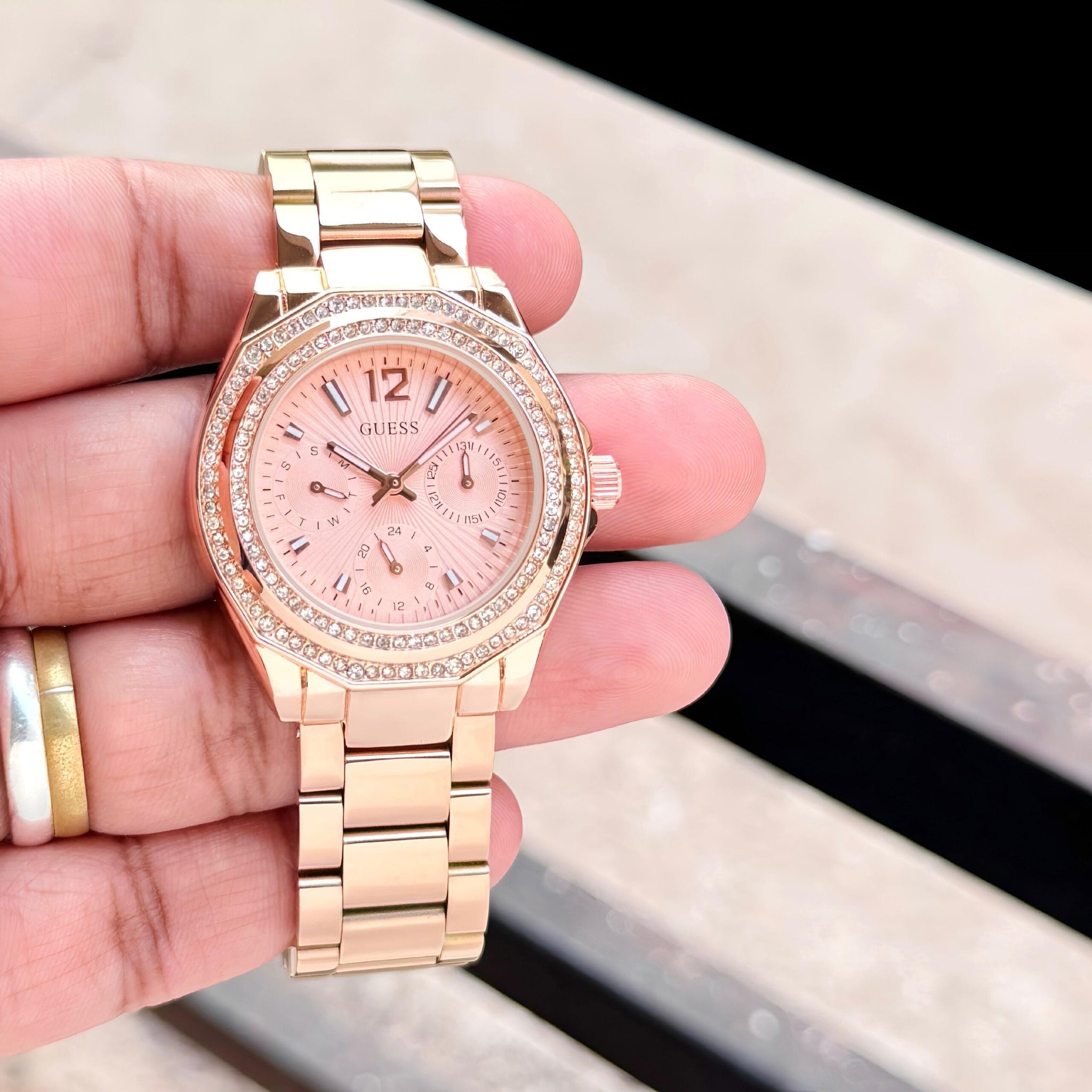 Guess Bryant Blush Pink Dial