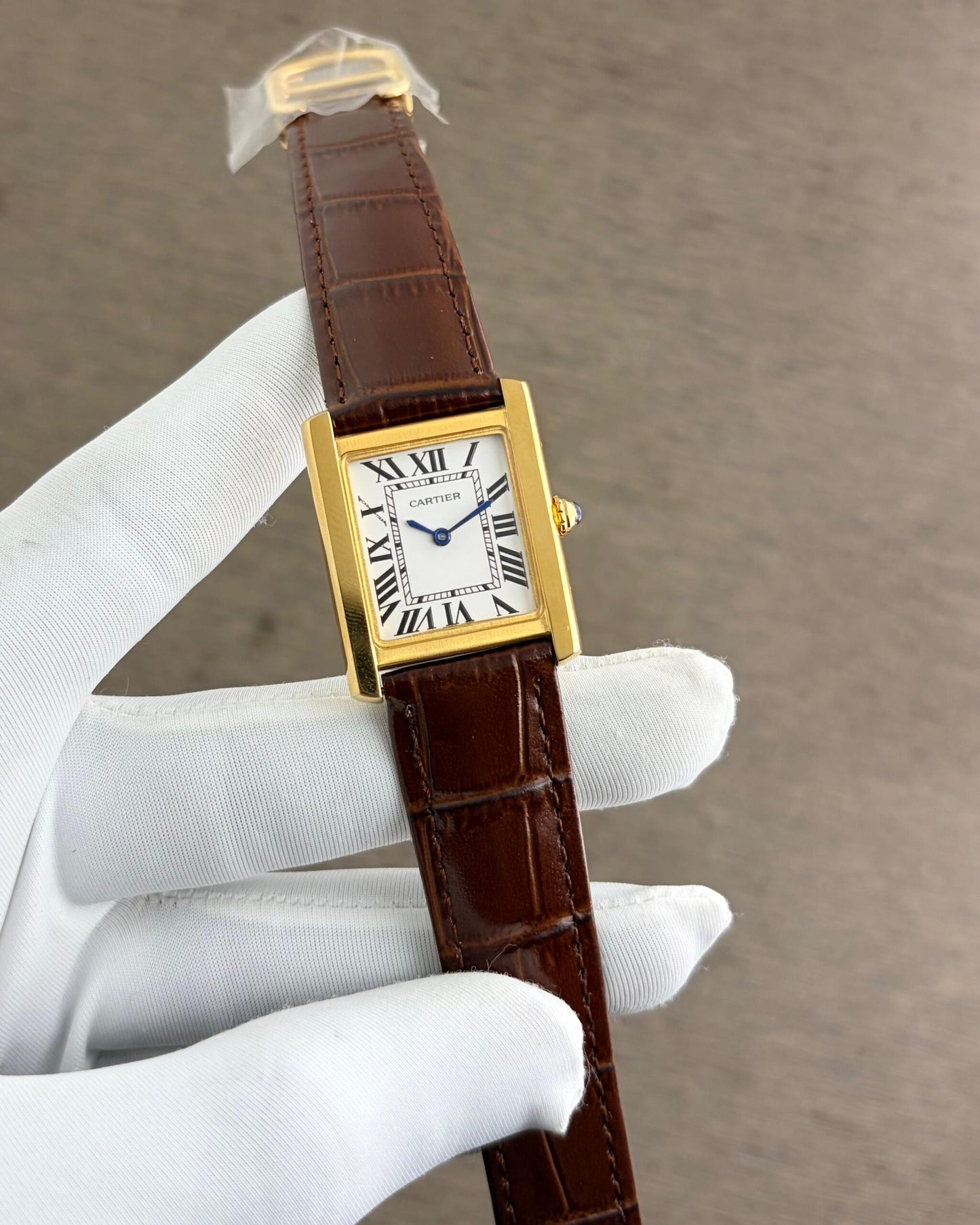 Cartier Tank White Textured Dial