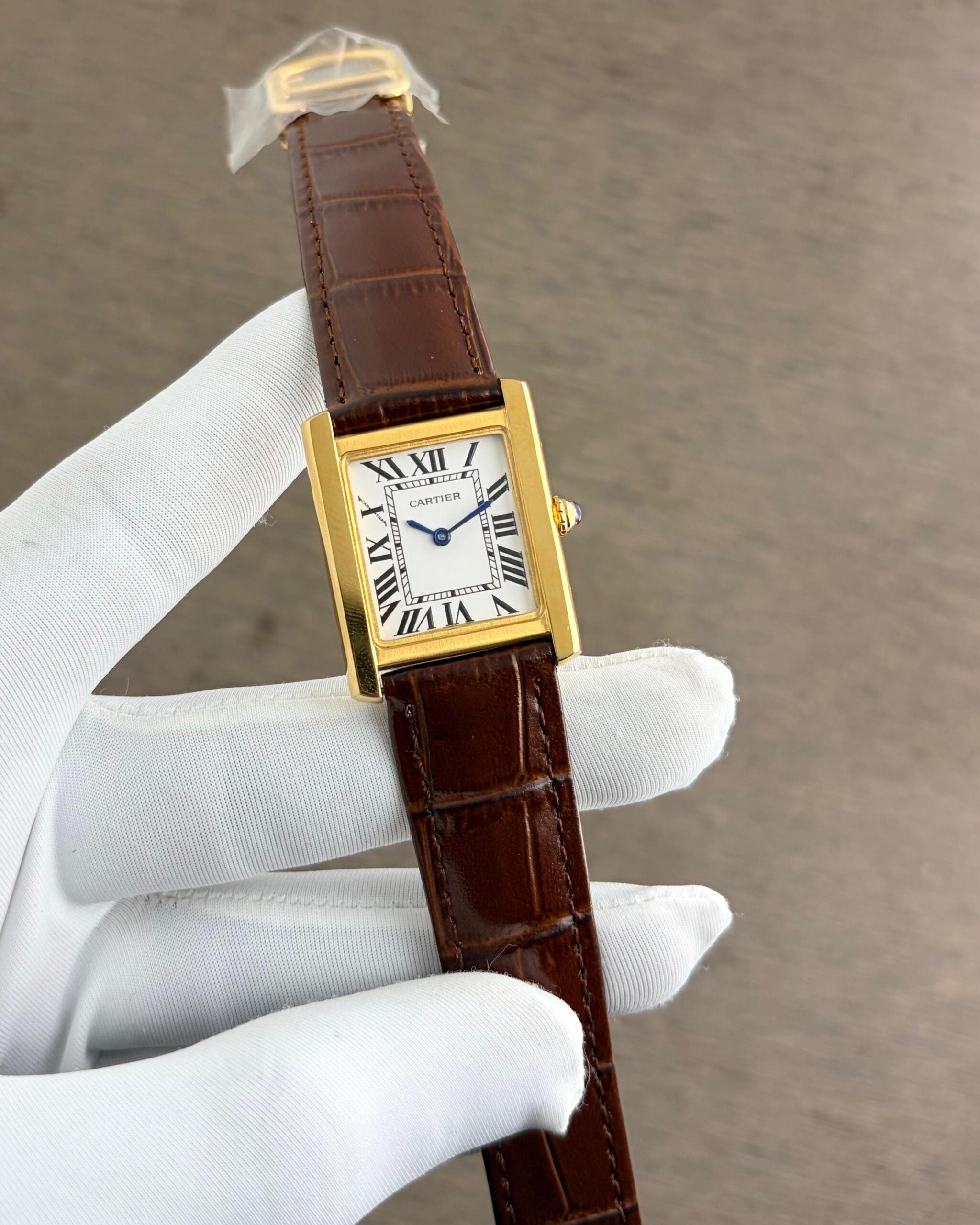 Cartier Tank White Textured Dial