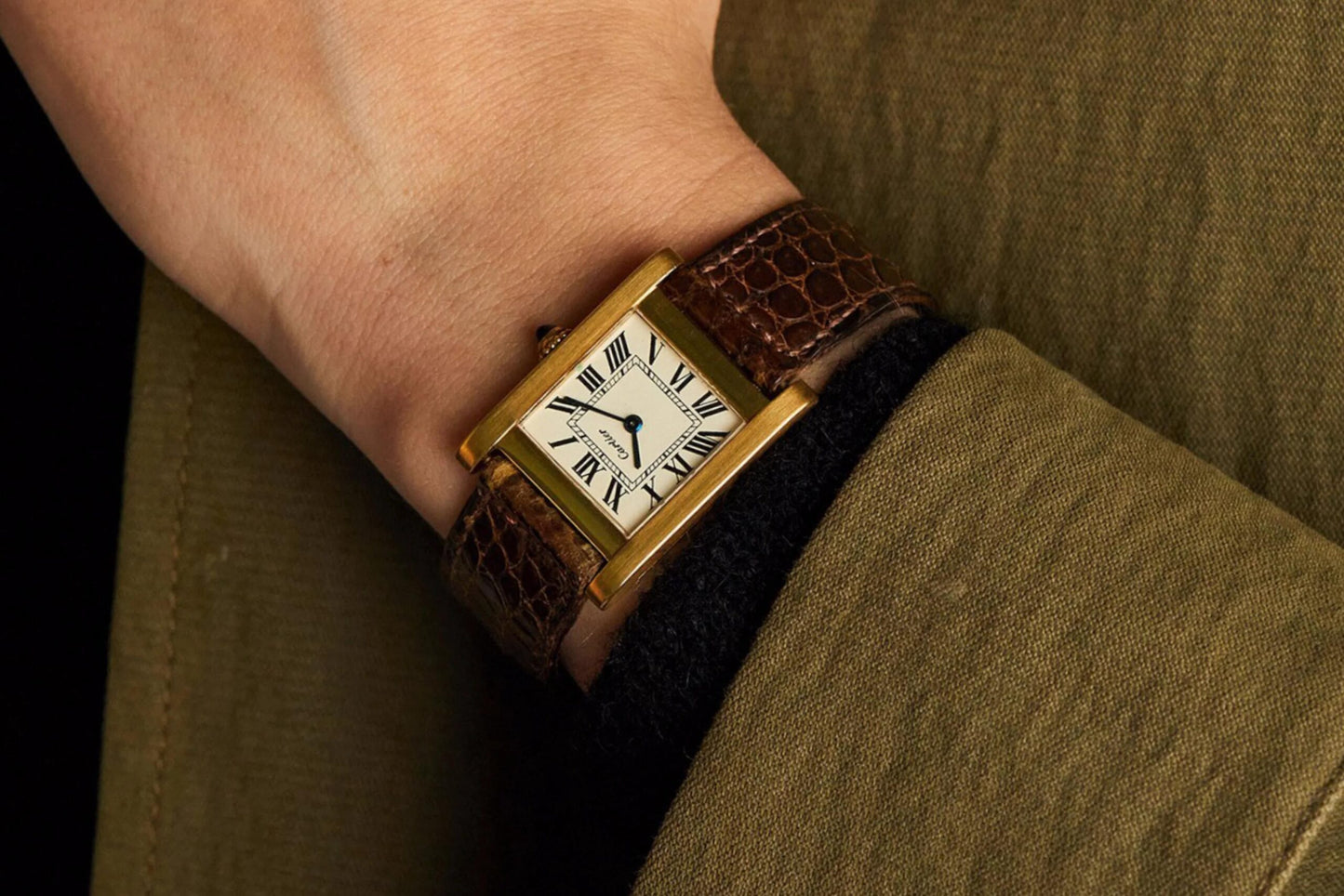 Cartier Tank White Textured Dial