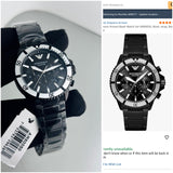 Emporio Armani AR80050 Black Chronograph