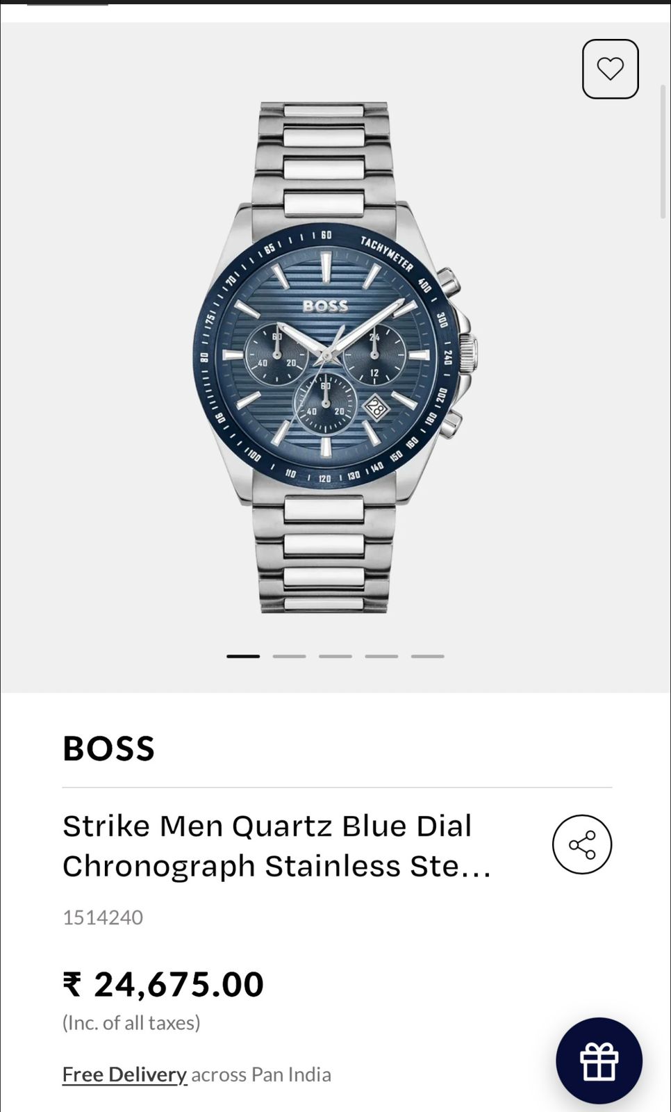Boss Strike Blue Chronograph