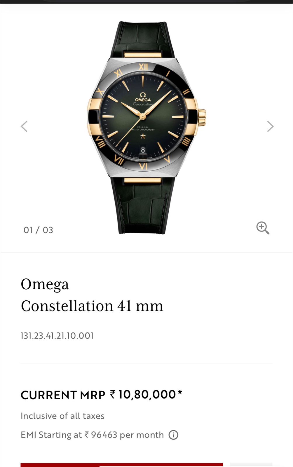 Omega Co-Axial Master Green Chronometer