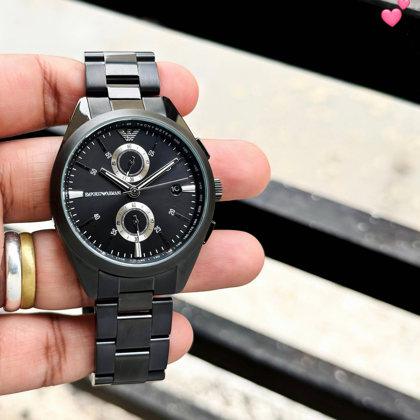Emporio Armani Jet Black Chronograph