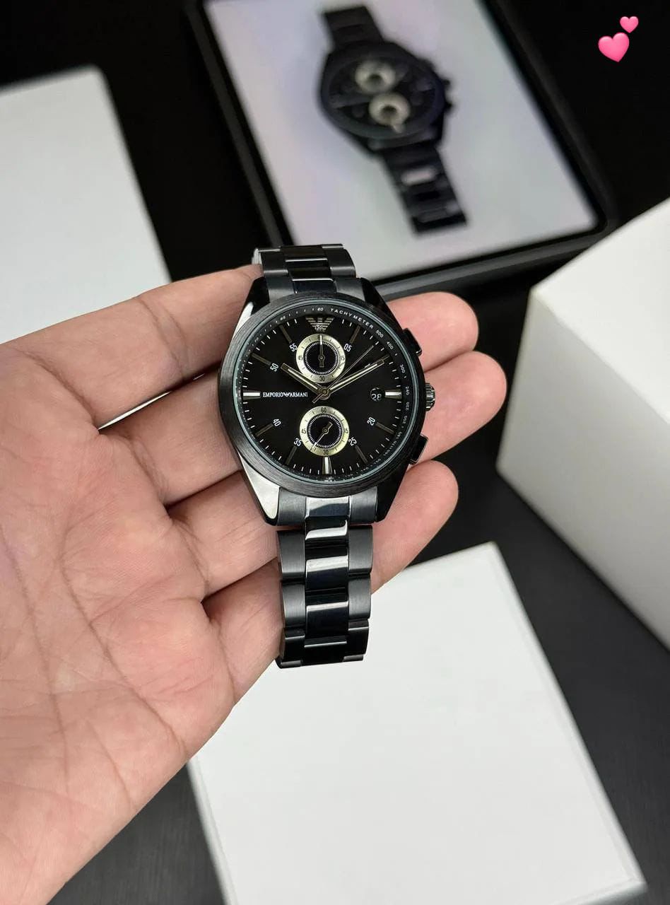 Emporio Armani Jet Black Chronograph