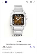 Cartier De Santos Brown Dial