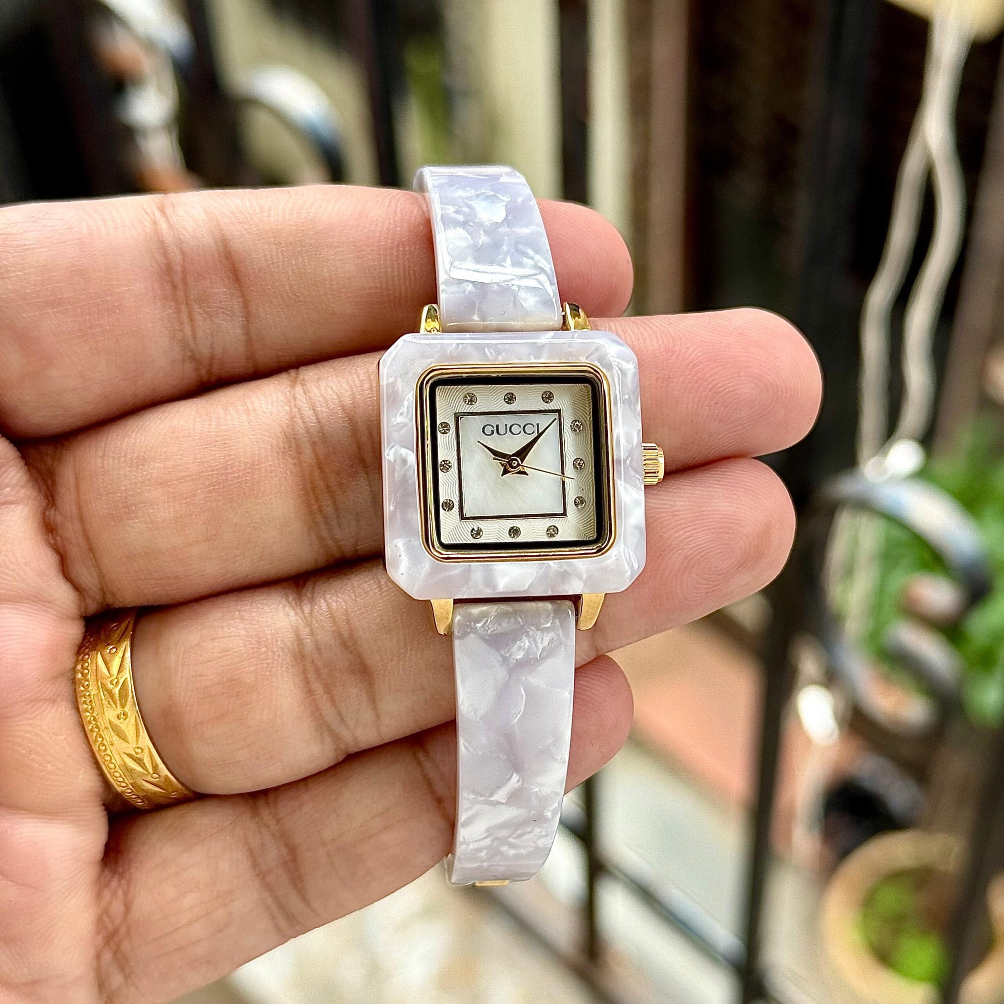 Gucci Acrylic Square White
