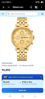 Fossil Boyfriend Chronograph Gold Edition