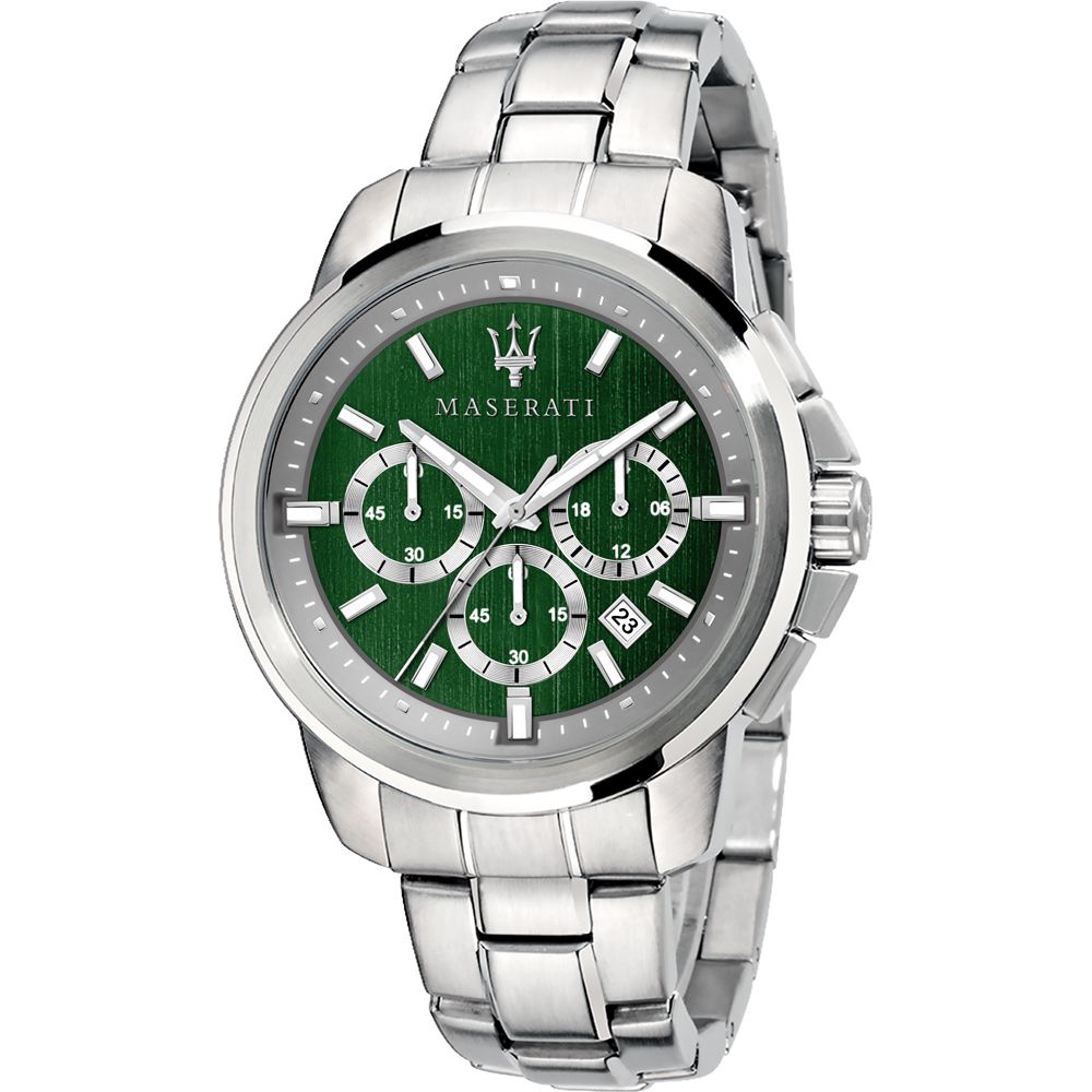Maserati Silver Green Dial