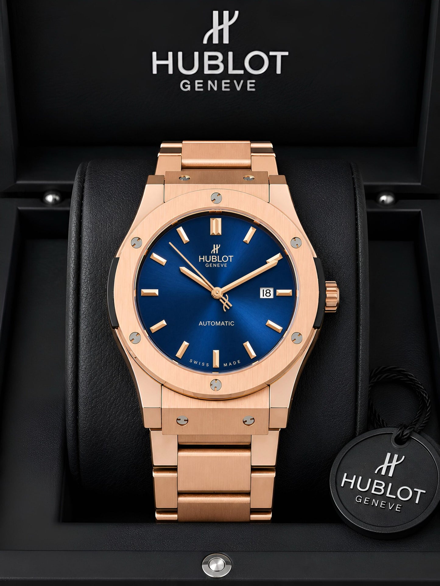 Hublot Classic Fusion Blue Rose Gold