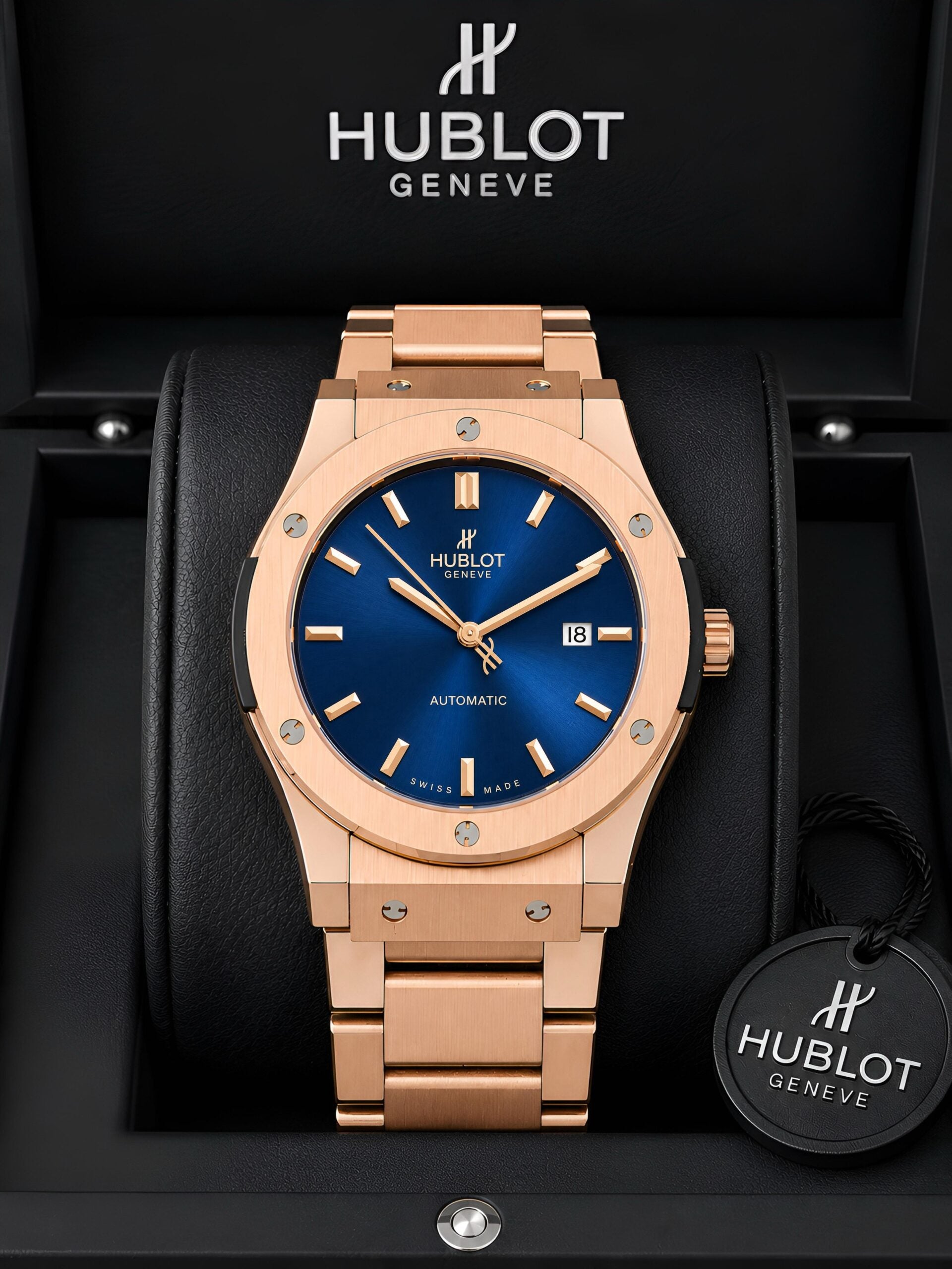 Hublot Classic Fusion Blue Rose Gold