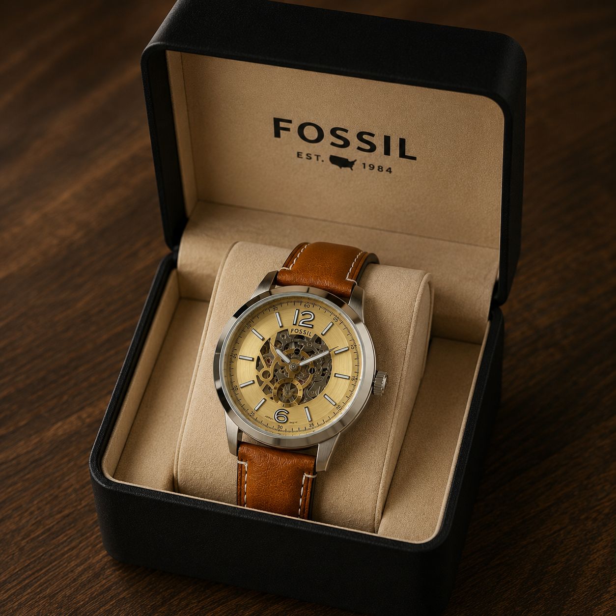 Fossil Skeleton Automatic Silver Edition