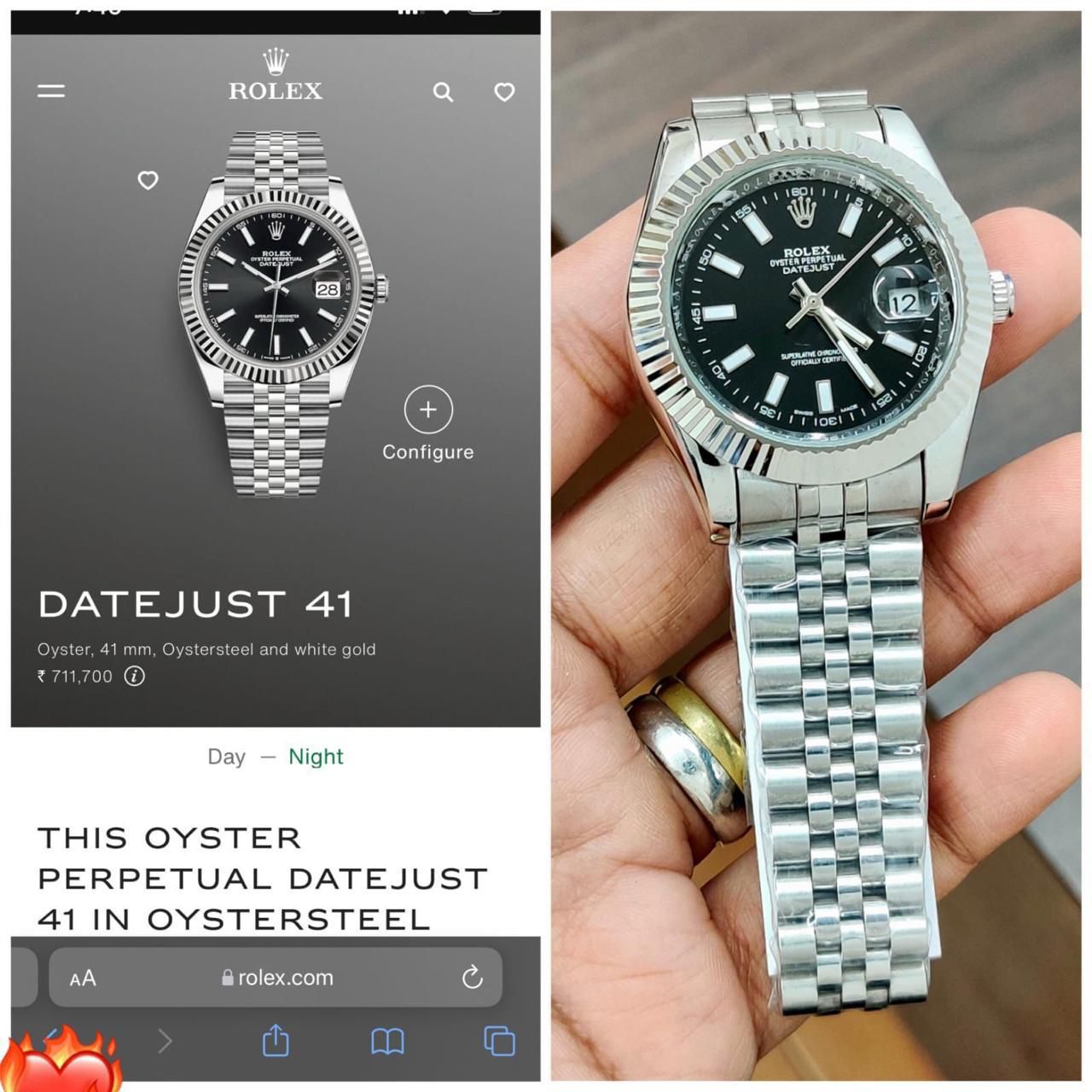 Rolex Oyster Perpetual Black Dial Datejust