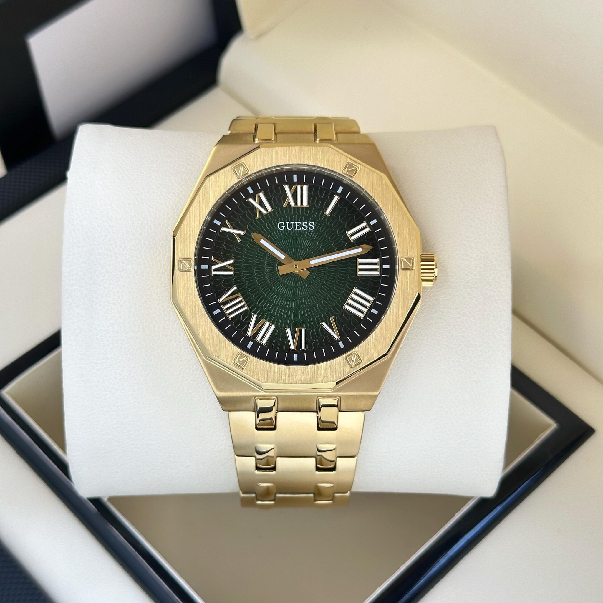 Guess Asset Green Dial Gold