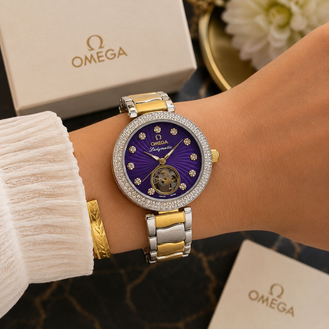 Omega Ladymatic Royal Purple Edition
