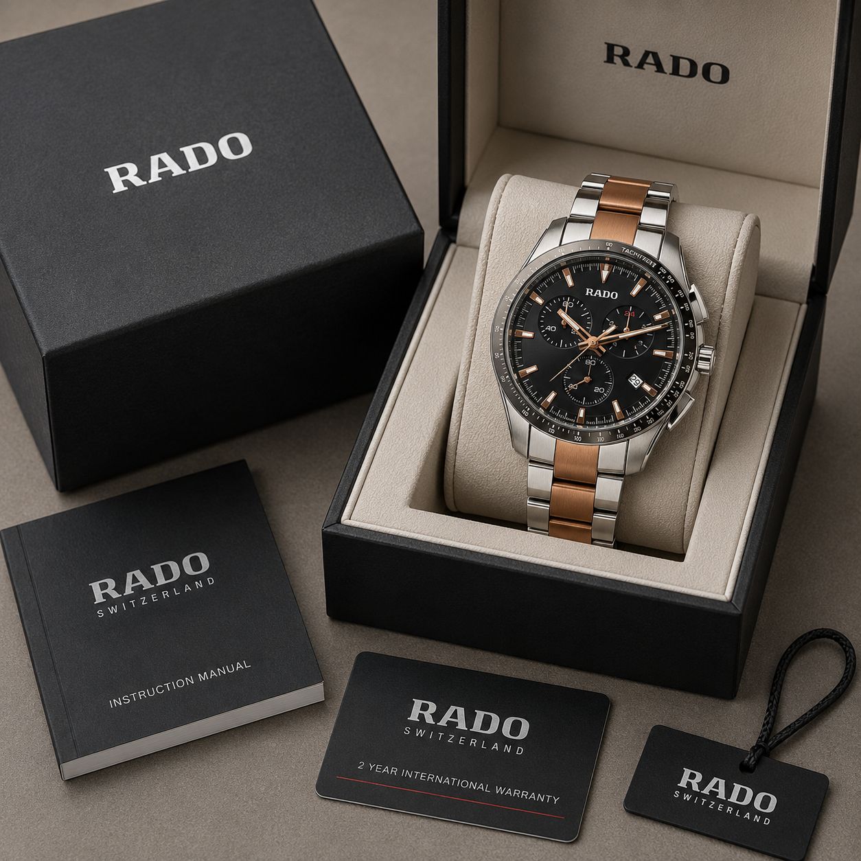 Rado HyperChrome Chronograph Black Dial