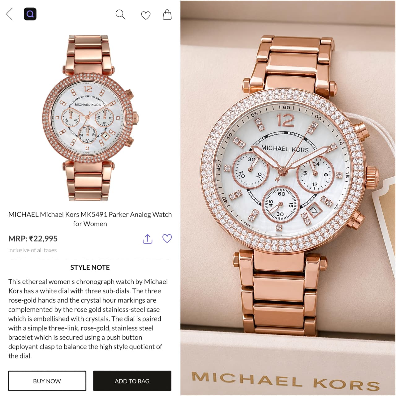 Michael Kors Parker Rose Gold MK5491