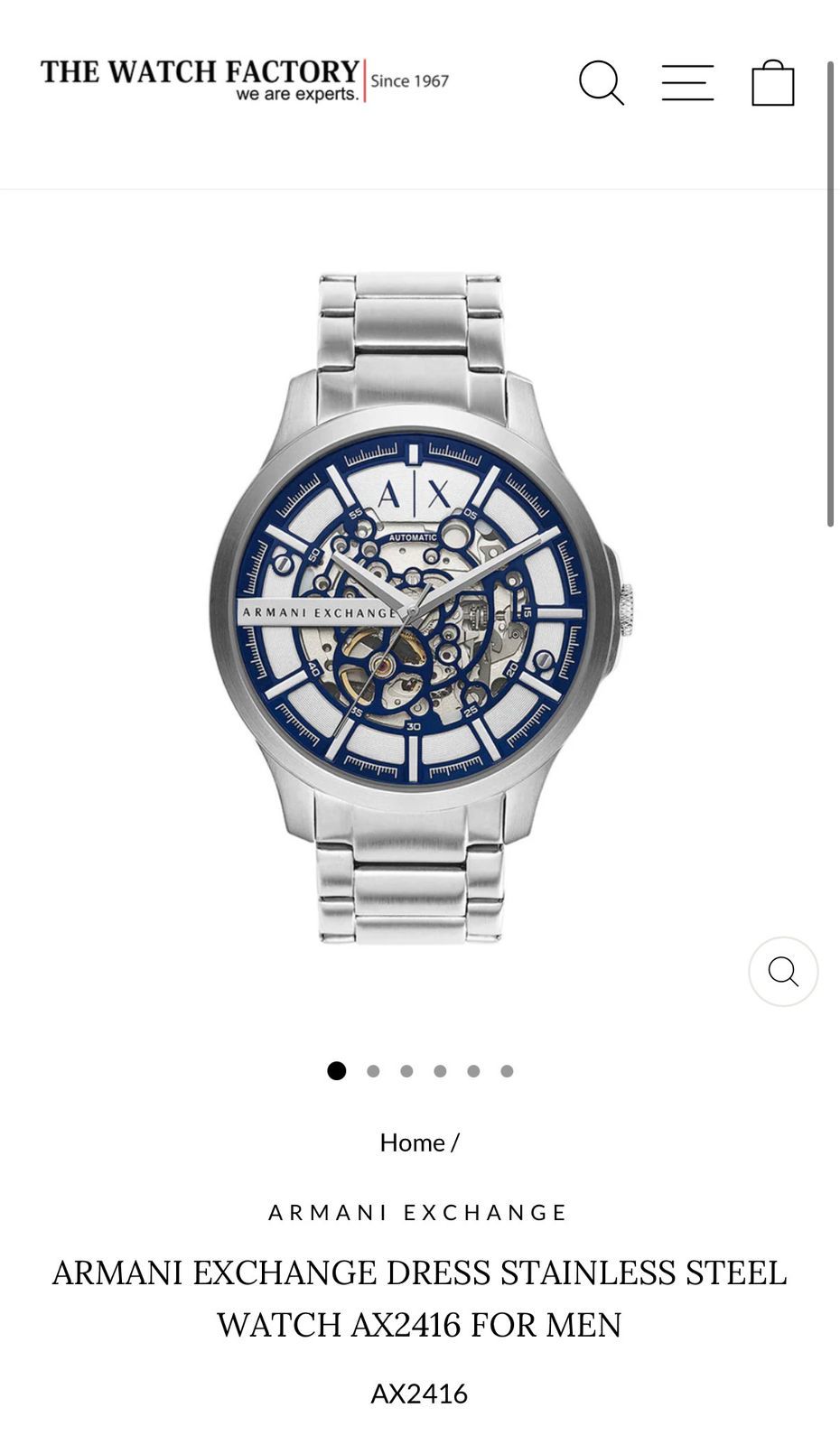 Armani Exchange Automatic Silver Edition