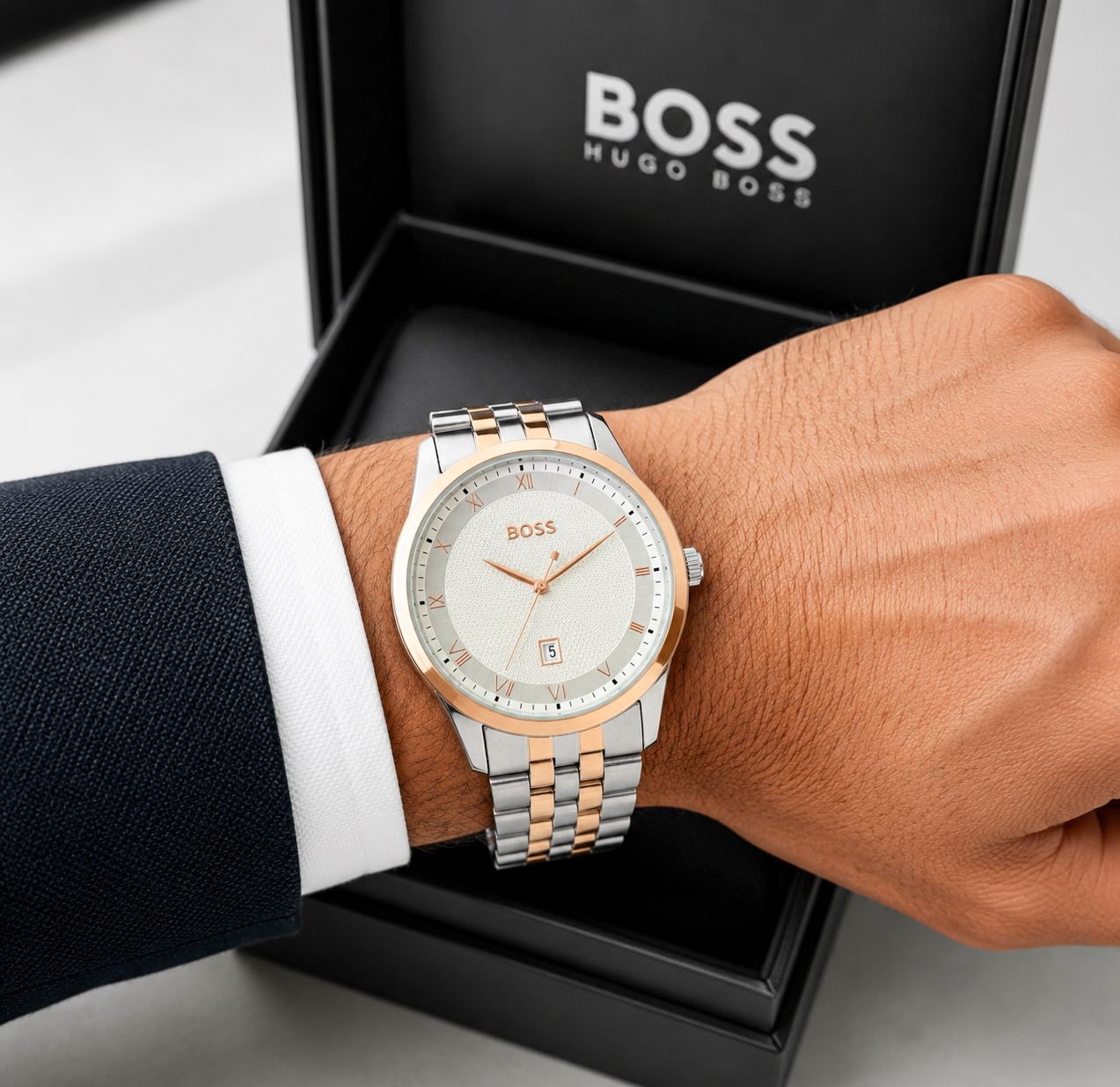 Hugo Boss Premium Chronograph White Dial