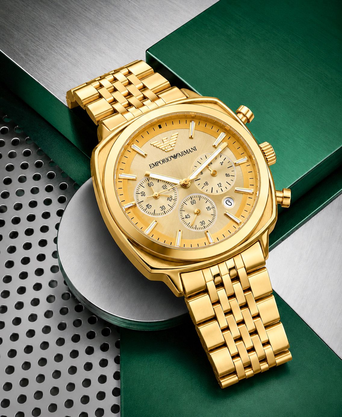 Emporio Armani Steel Classics Golden Dial