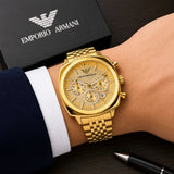 Emporio Armani Steel Classics Golden Dial