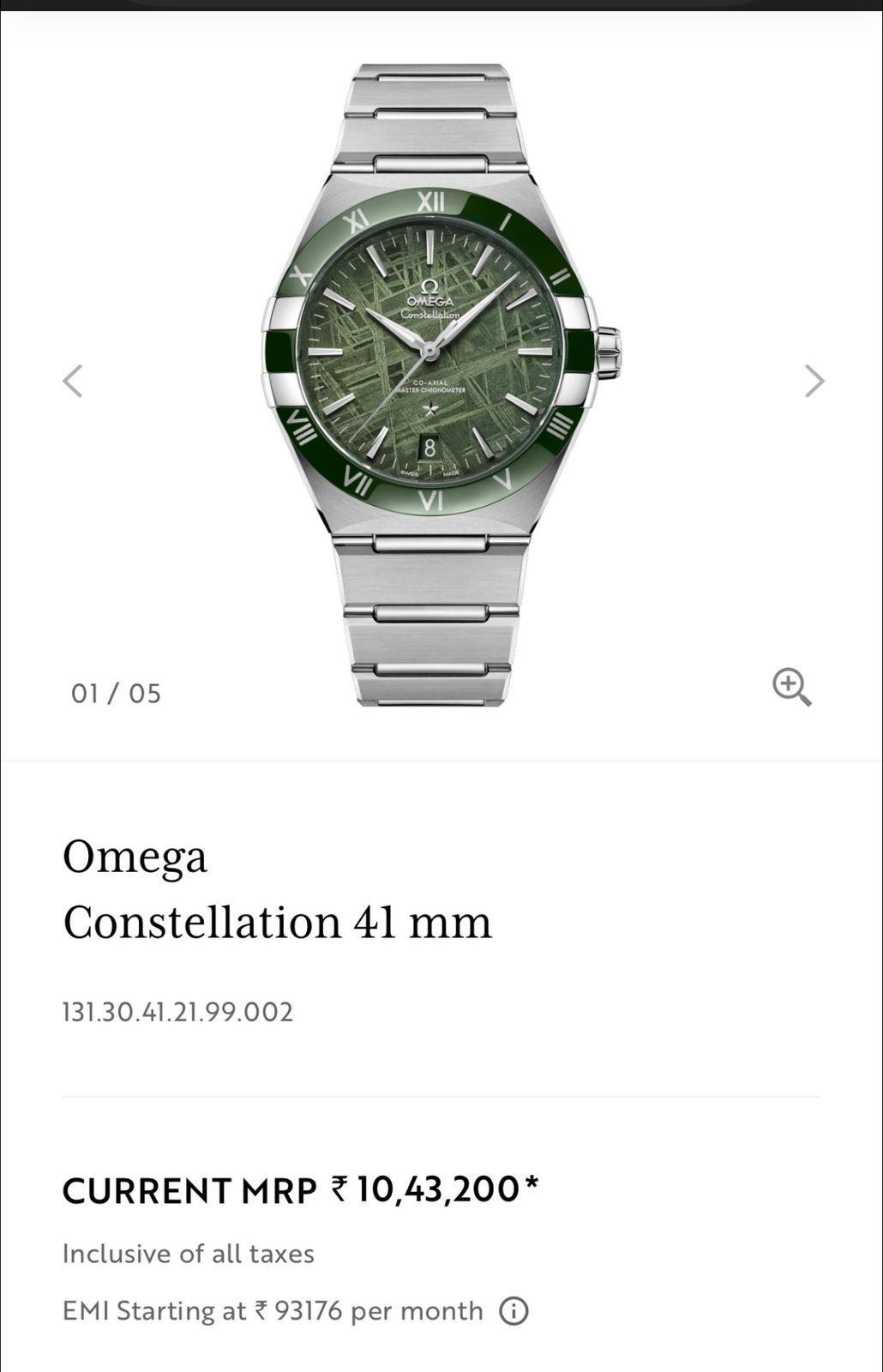 Omega Co-Axial Green Dial Master Chronometer