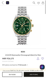 Boss Centre Court Green Dial